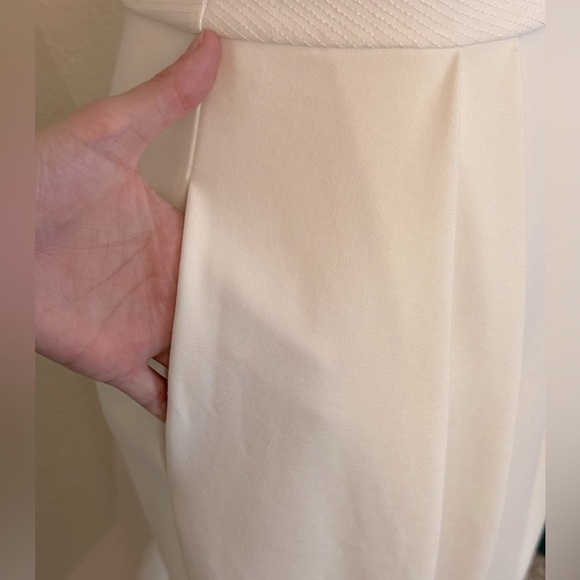 Armani Exchange Off White Pleated Sleeveless Dress Size 2 - Picture 6 of 10